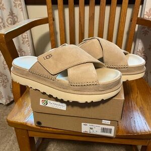 UGG Goldenstar Cross Slide Sandal in Women’s Size 10